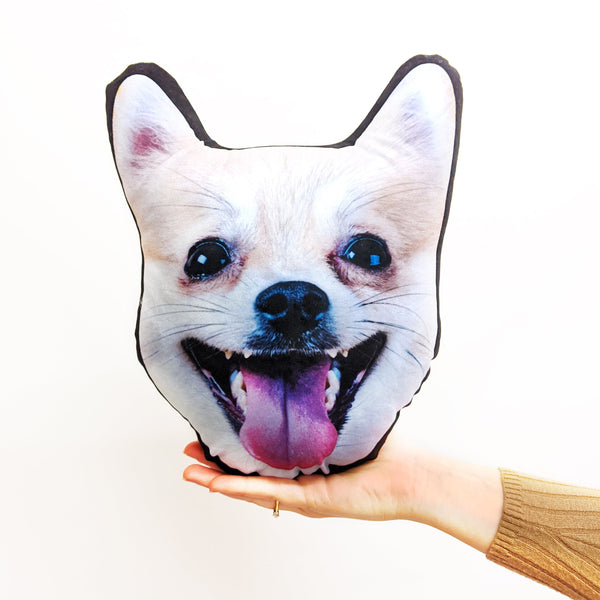 Dog Face Shaped Cushion Personalised Dog Cushion