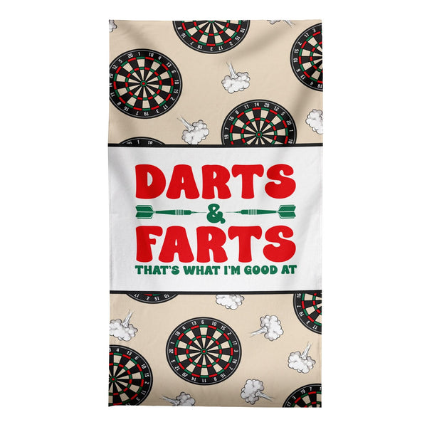 Darts & Farts- Darts Beach Towel - 150cm x 75cm