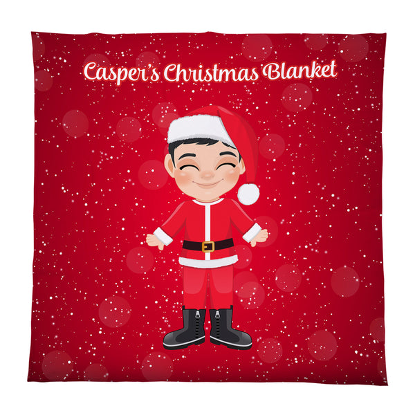 Create Your Own Christmas Character - Boys - Fleece Blanket - 150cm x 150cm