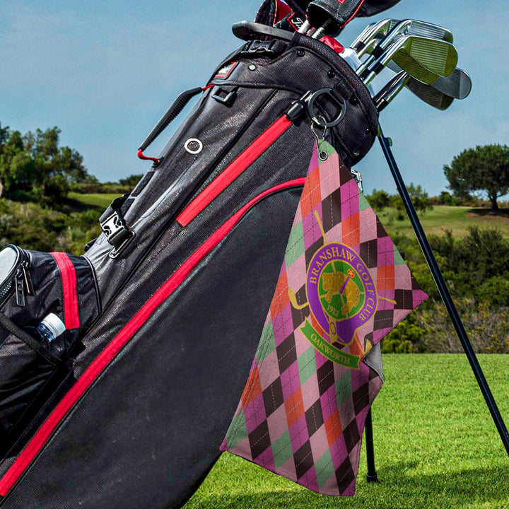 a bag of golf clubs and a bag of golf clubs