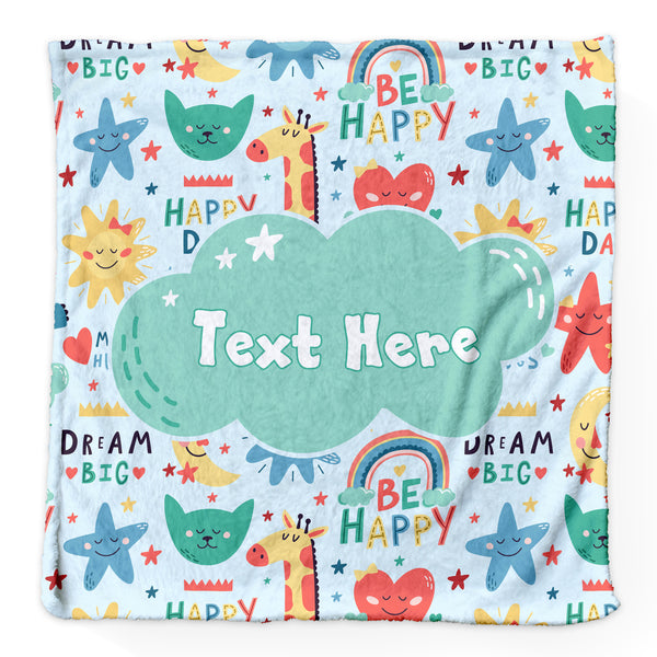 Dream Big - Personalised Extra Soft Luxury Baby Blanket - 75cm x 75cm