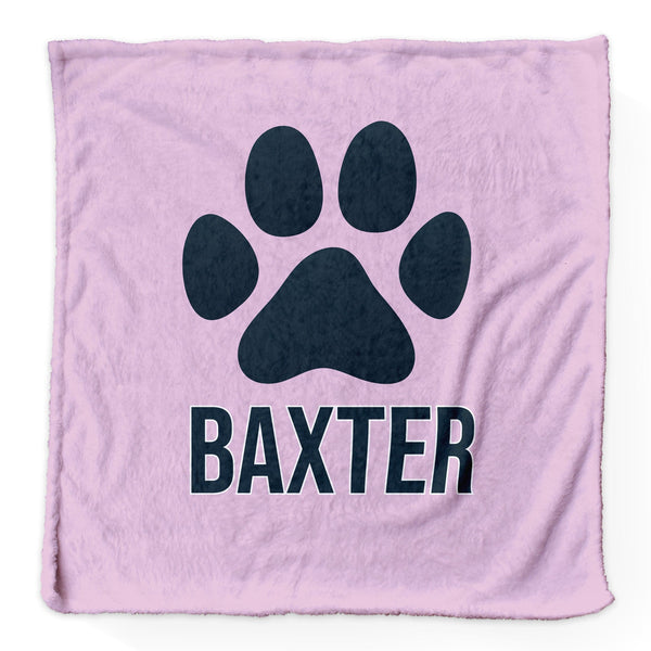 Paw - Custom Colour - Personalised Extra Soft Luxury Baby Blanket - 75cm x 75cm