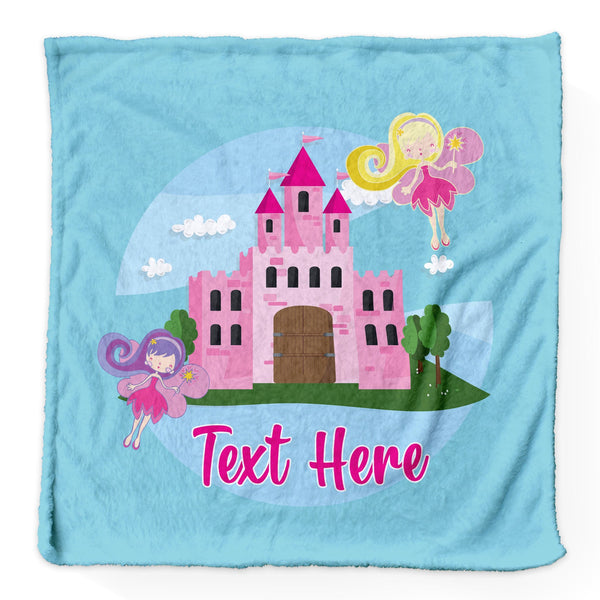 Fairy Castle - Personalised Extra Soft Luxury Baby Blanket - 75cm x 75cm