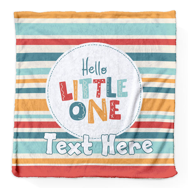 Hello Little One - Personalised Extra Soft Luxury Baby Blanket - 75cm x 75cm