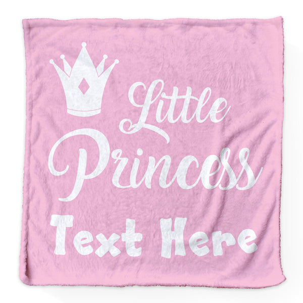 Little Princess - Personalised Extra Soft Luxury Baby Blanket - 75cm x 75cm