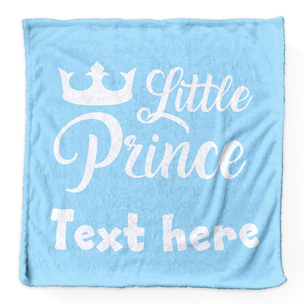 Little Prince - Personalised Extra Soft Luxury Baby Blanket - 75cm x 75cm