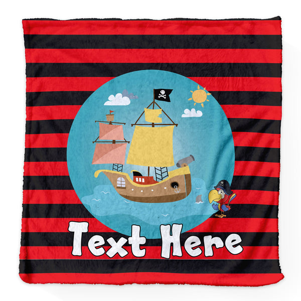 Pirate Stripe - Personalised Extra Soft Luxury Baby Blanket - 75cm x 75cm