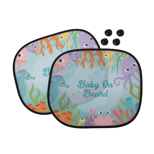 Baby On Board - Under The Sea Car Sun Shade - Set of 2