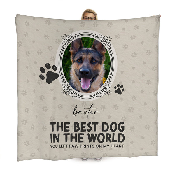 Best Dog - Fleece - Personalised Memory Fleece Blanket 150cm X 150cm