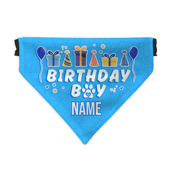 Birthday Boy - Custom Personalised Dog Bandana - 4 Sizes