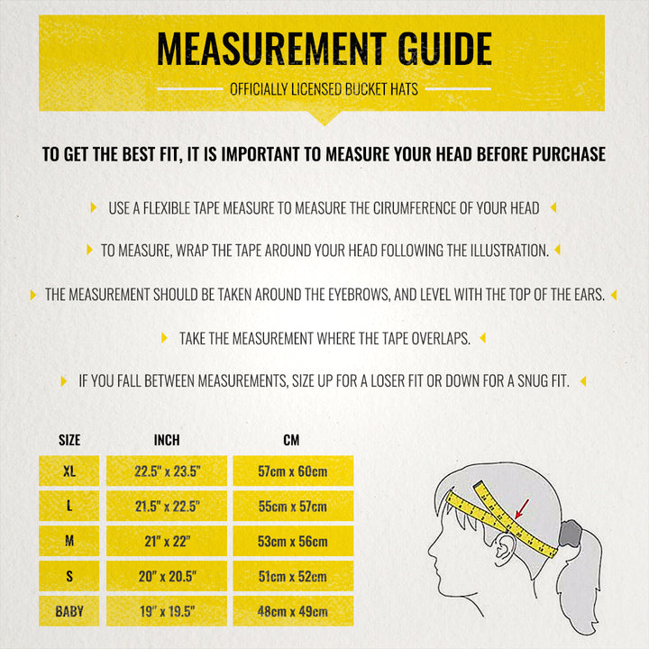 Measurement guide bucket hat Leeds United