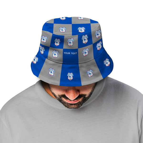 Cardiff City Chequered Bucket Hat - Offically Licensed Product