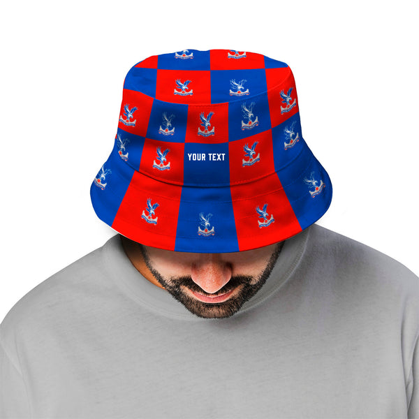 Crystal Palace Chequered Bucket Hat - Offically Licensed Product