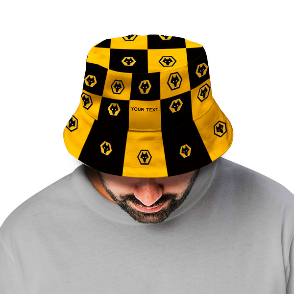 Wolves FC Chequered Bucket Hat - Offically Licensed Product