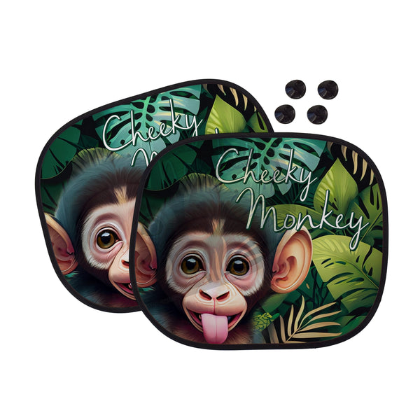 Cheeky Monkey Car Sun Shade - Set of 2