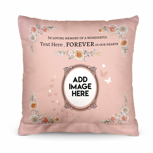 Memory Of A Wonderful - Pink Or Blue - Personalised Memory Cushion - Two Sizes