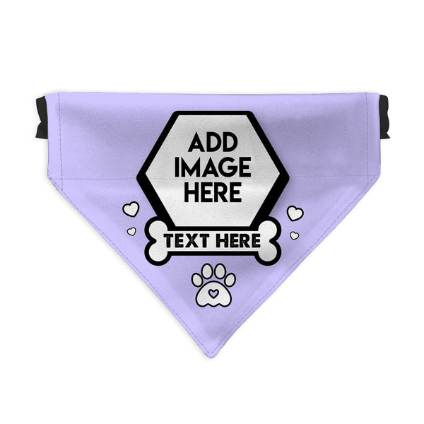 Pet Photo - Custom Any Colour - Personalised Dog Bandana - 4 Sizes