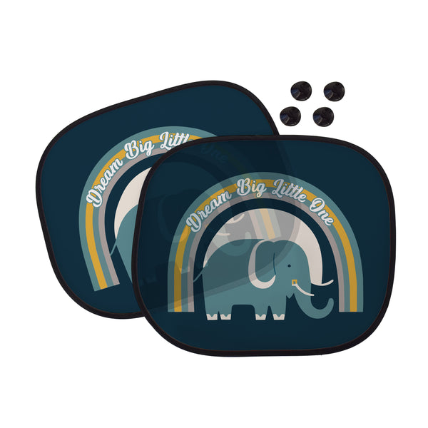 Dream Big Elephant Car Sun Shade - Set of 2