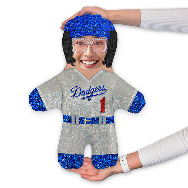 Rockstar- Baseball Suit - Sparkle -  Mini Me Personalised Doll