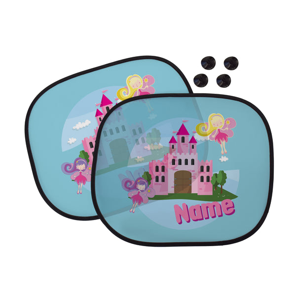 Personalised Fairy Castle Car Sun Shade - Set of 2