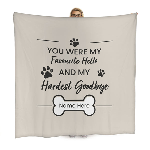 Favourite Hello - Fleece - Personalised Memory Fleece Blanket 150cm X 150cm