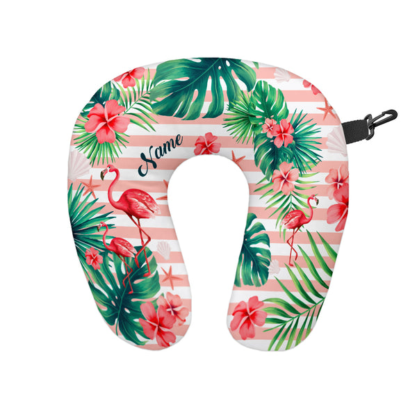 Flamingo Tropics - Personalised Travel Neck Pillow