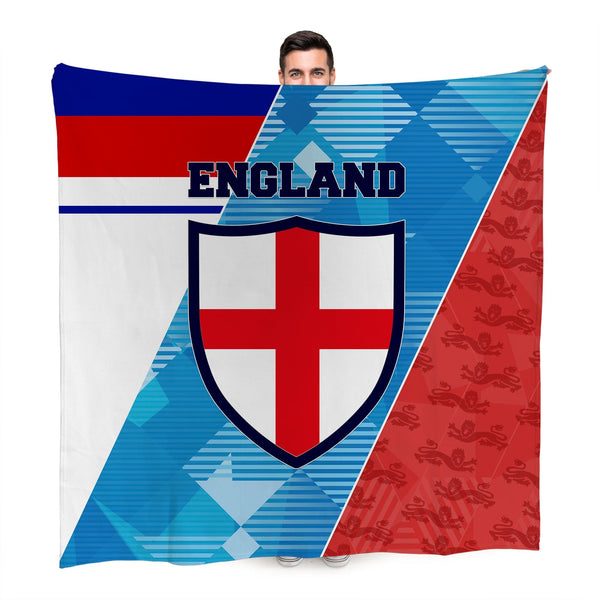 England Football Patchwork - Fleece 150cm X 150cm