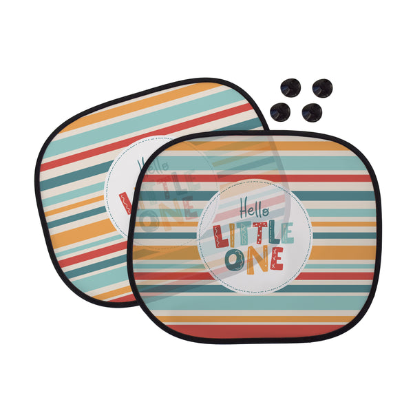 Hello Little One Stripes Car Sun Shade - Set of 2