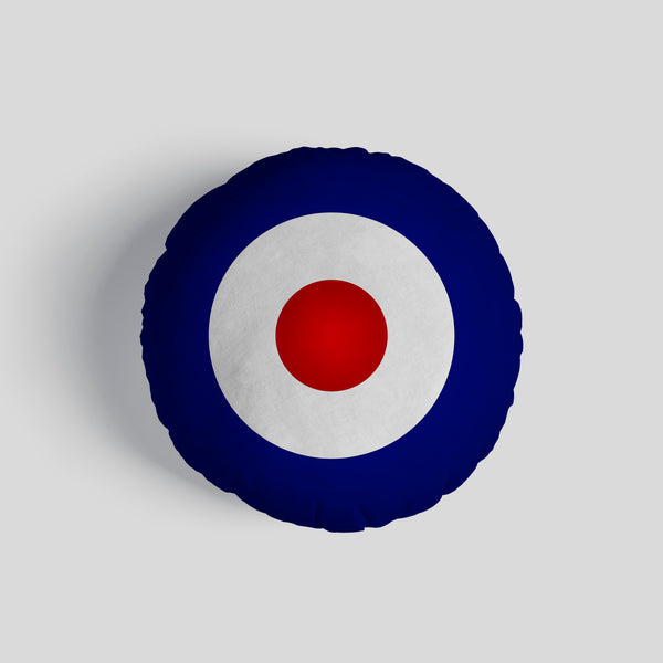 MOD Target - Blue 14" Round Throw Cushion