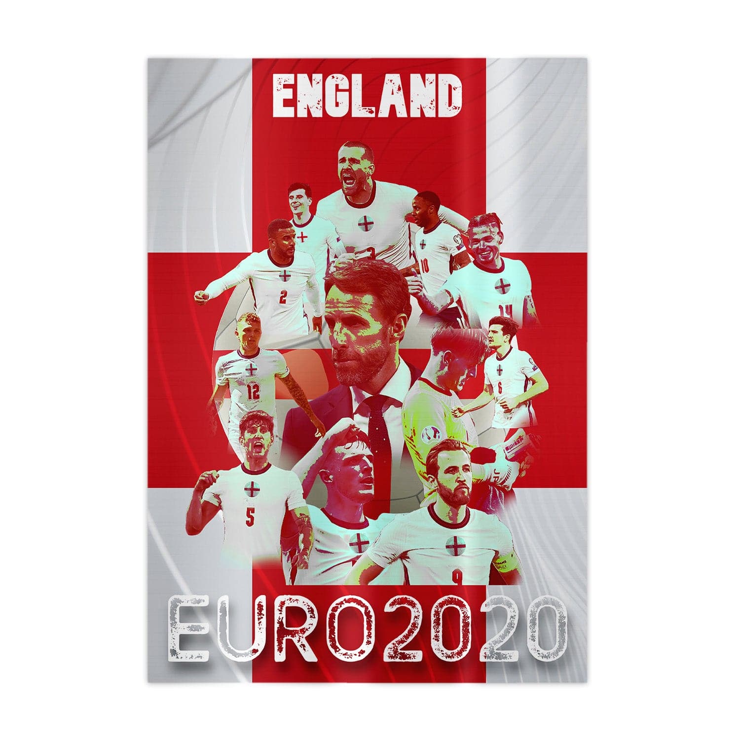 Football Art England Euros 2020 - A4 Metal Sign Plaque - Frame Options ...