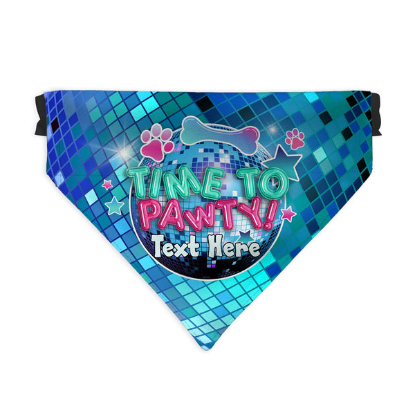 Time To Pawty - Custom Personalised Dog Bandana - 4 Sizes