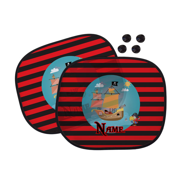 Personalised Pirate Car Sun Shade - Set of 2