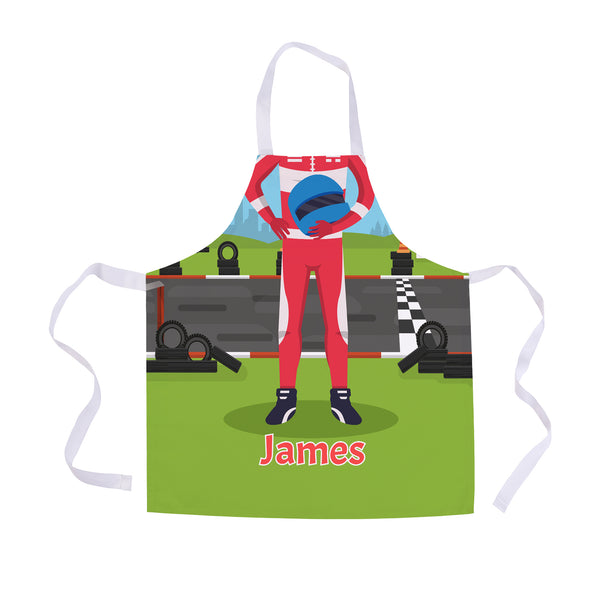 Personalised - Racecar Driver - Kids Apron