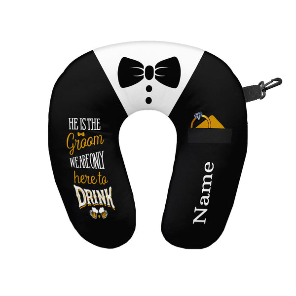 Groom Suit - Personalised Travel Neck Pillow