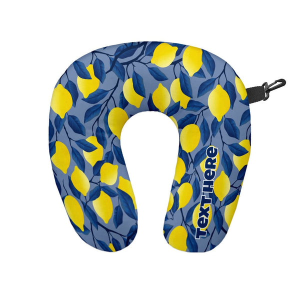 Lemon Pattern - Personalised Travel Neck Pillow