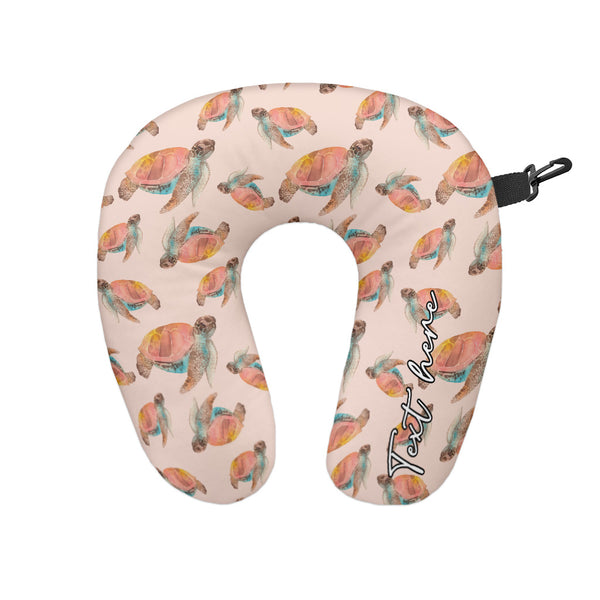 Turtle Pattern - Personalised Travel Neck Pillow