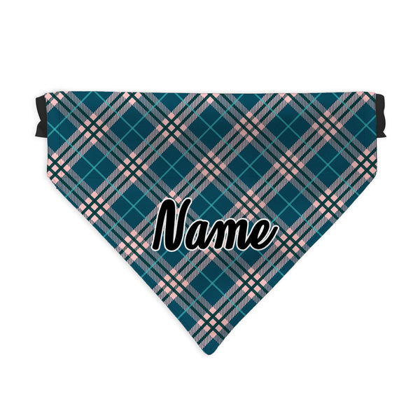 Pink Tartan - Custom Personalised Dog Bandana - 4 Sizes