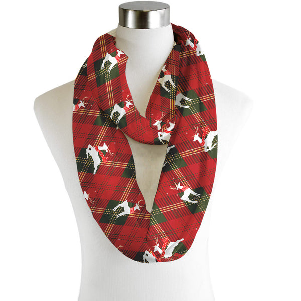 Christmas Reindeer - Scarf - Infinity  - Chiffon