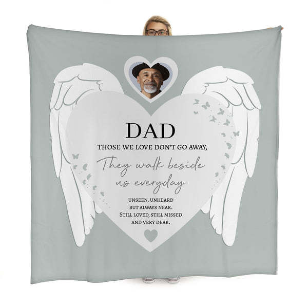 Those we love don't go away - Personalised Memory Fleece Blanket 150cm X 150cm