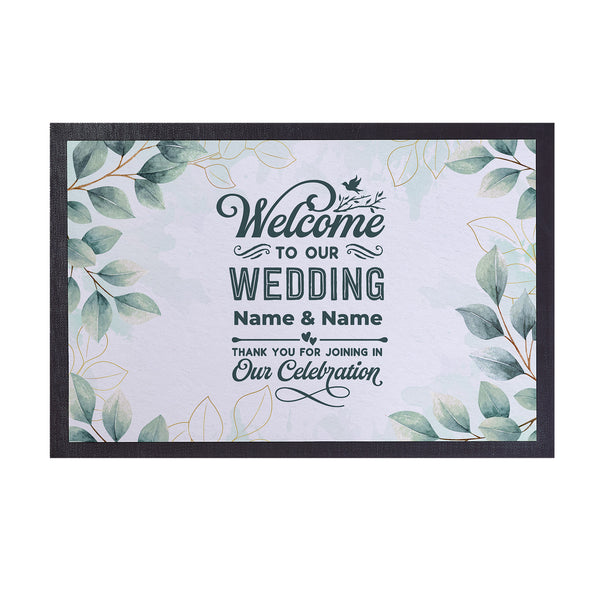 Welcome To Our Wedding - Personalised Door Mat - 60cm x 40cm