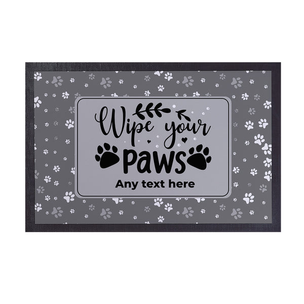 Wipe Your Paws - Personalised Door Mat - 60cm x 40cm