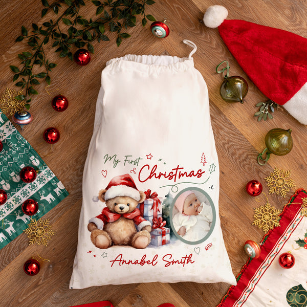 My First Christmas - Personalised Santa Sack