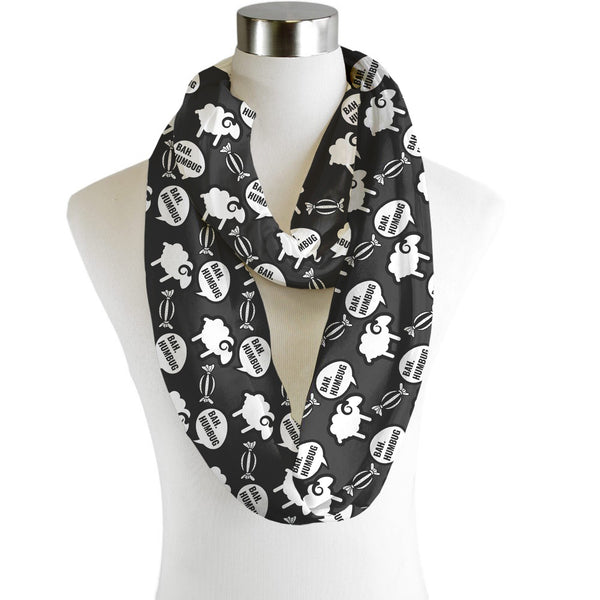 Christmas Bah Humbug - Scarf - Infinity  - Chiffon