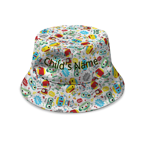 Kids Robot Custom Bucket Hat