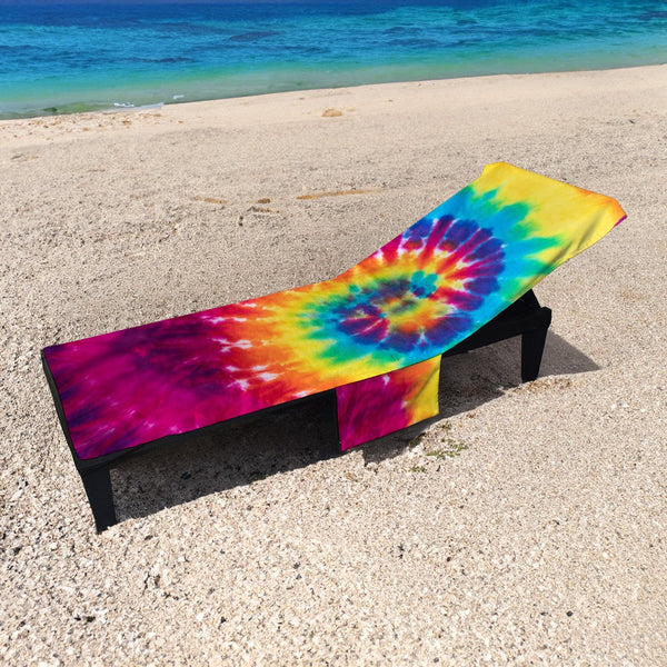 Tie Dye -Personalised Full Length Sun Lounger Towel with Pockets