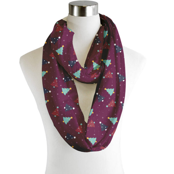 Christmas trees - Scarf - Infinity  - Chiffon