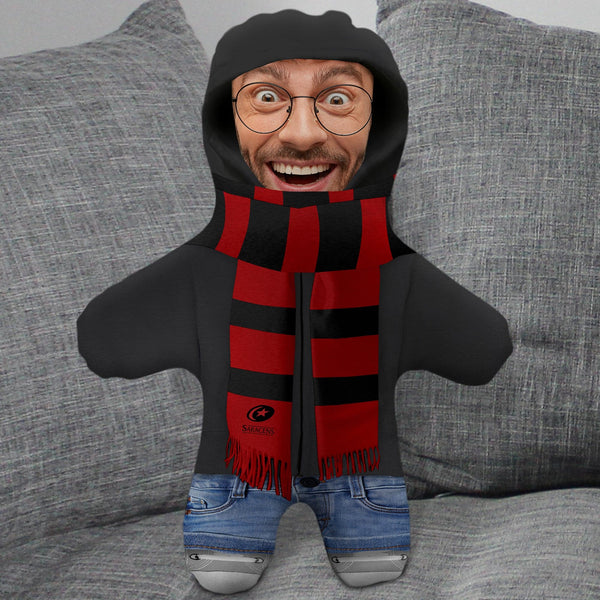 Saracens Hoodie Rugby Mini Me Photo Upload Cushion