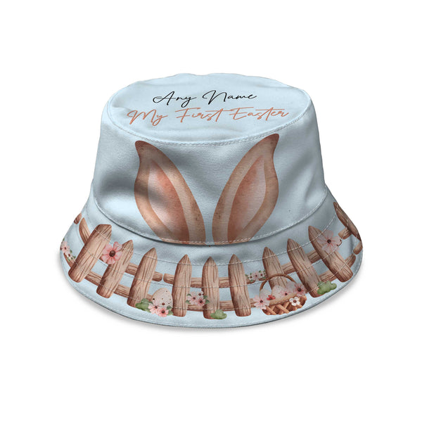 Personalised First Easter Bunny Ears Bucket Hat