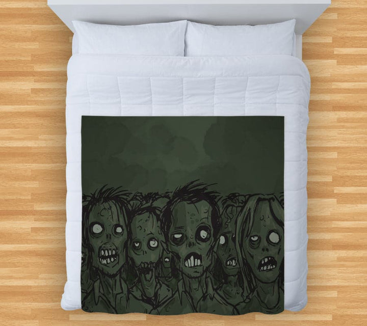 Sketched Zombie - Halloween Fleece Throw