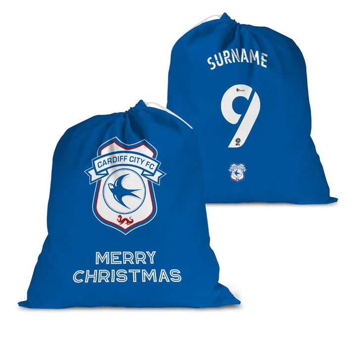 Cardiff City FC Back of Shirt Santa Sack